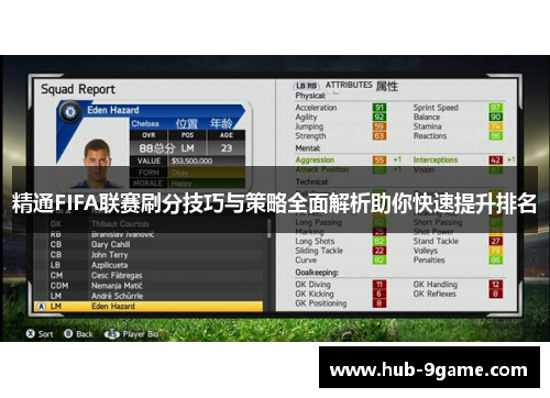 精通FIFA联赛刷分技巧与策略全面解析助你快速提升排名 精通FIFA联赛刷分技巧与策略全面解析助你快速提升排名